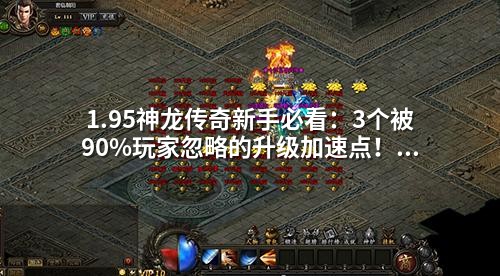 1.95神龙传奇新手必看：3个被90%玩家忽略的升级加速点！老玩家都在用的打怪路线图