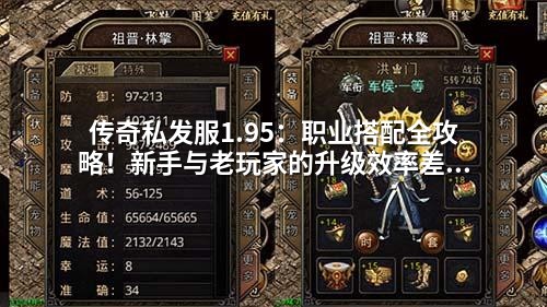 传奇私发服1.95：职业搭配全攻略！新手与老玩家的升级效率差距竟是这些原因？